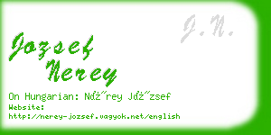 jozsef nerey business card